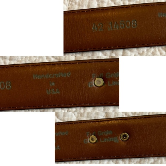 Vintage Brighten Men’s Leather Golf Belt with Silver Buckle Size 42 EUC - Picture 2 of 13